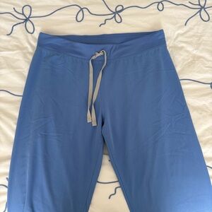 Figs Livingston scrub pants ceil blue medium petite